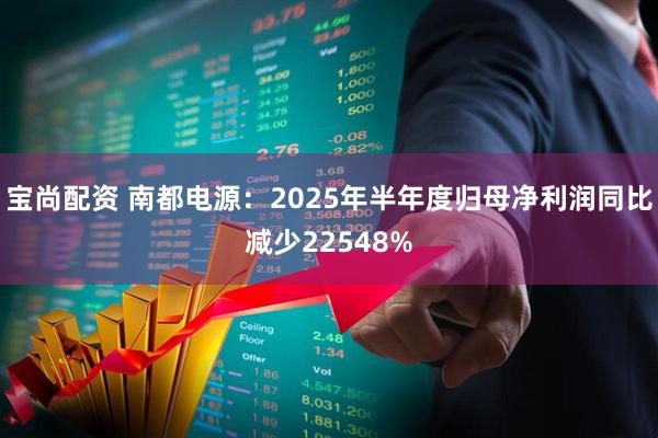 宝尚配资 南都电源：2025年半年度归母净利润同比减少22548%