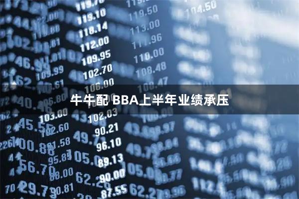 牛牛配 BBA上半年业绩承压