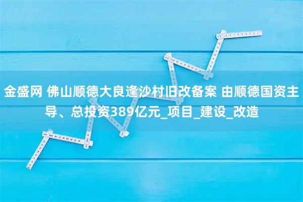 金盛网 佛山顺德大良逢沙村旧改备案 由顺德国资主导、总投资389亿元_项目_建设_改造