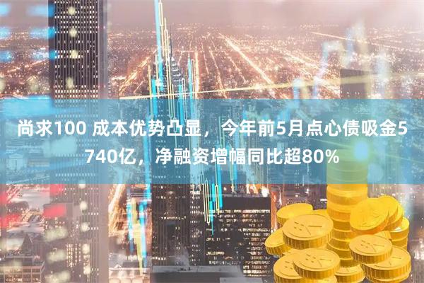 尚求100 成本优势凸显,今年前5月点心债吸金5740亿,净融资增幅同比超80%